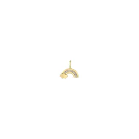 14k Midi Bitty Diamond Rainbow Charm