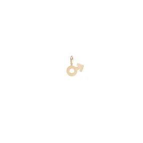 14k Midi Bitty Male Symbol Charm