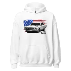 1967 Chevelle Hoodie Sweatshirt With American Flag