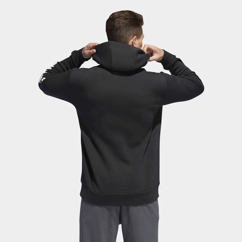 Adidas Originals Men's XXL Linear Fleece Hoodie - Black