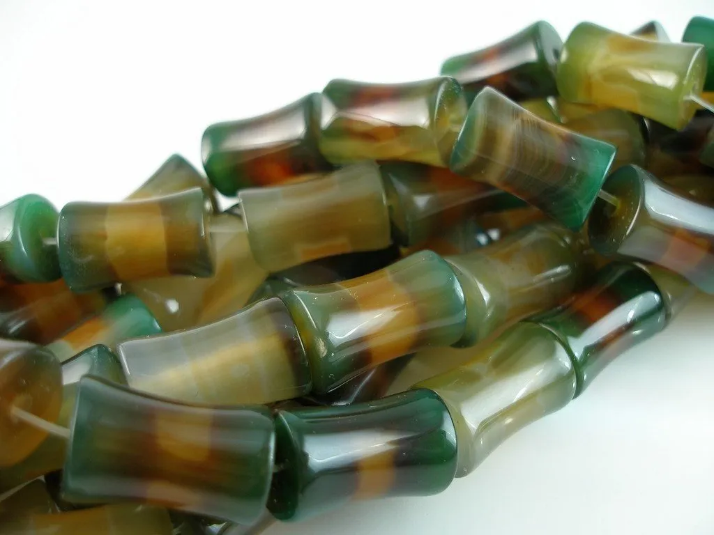 Agate Gemstone Beads, 20mm Bow Tie Gemstone Beads Half Strand 10pcs G81 T027