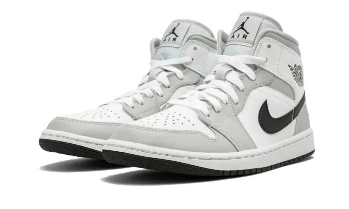 Air Jordan 1 Mid White Light Smoke Grey