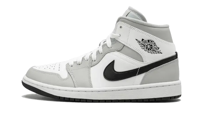 Air Jordan 1 Mid White Light Smoke Grey