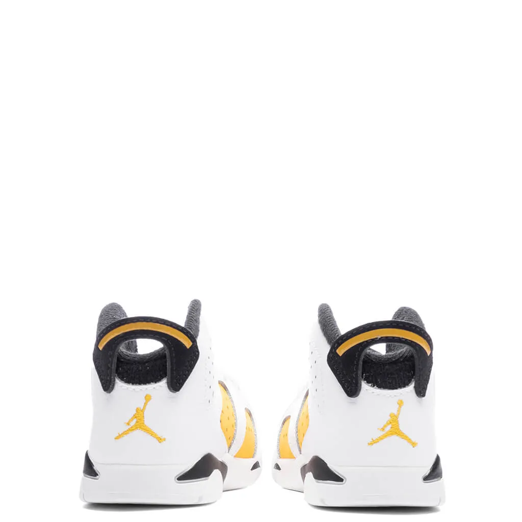 Air Jordan 6 Retro (TD) - White/Yellow Ochre/Black