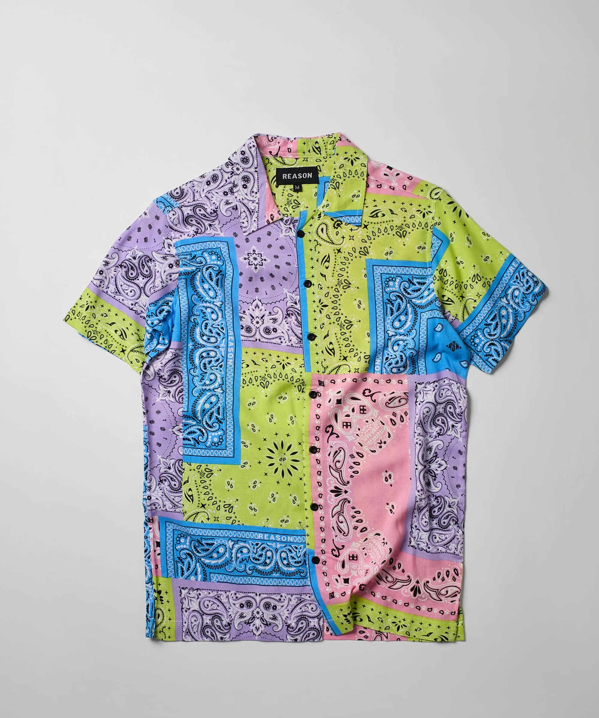 Bandana Paisley Allover Print Short Sleeve Shirt