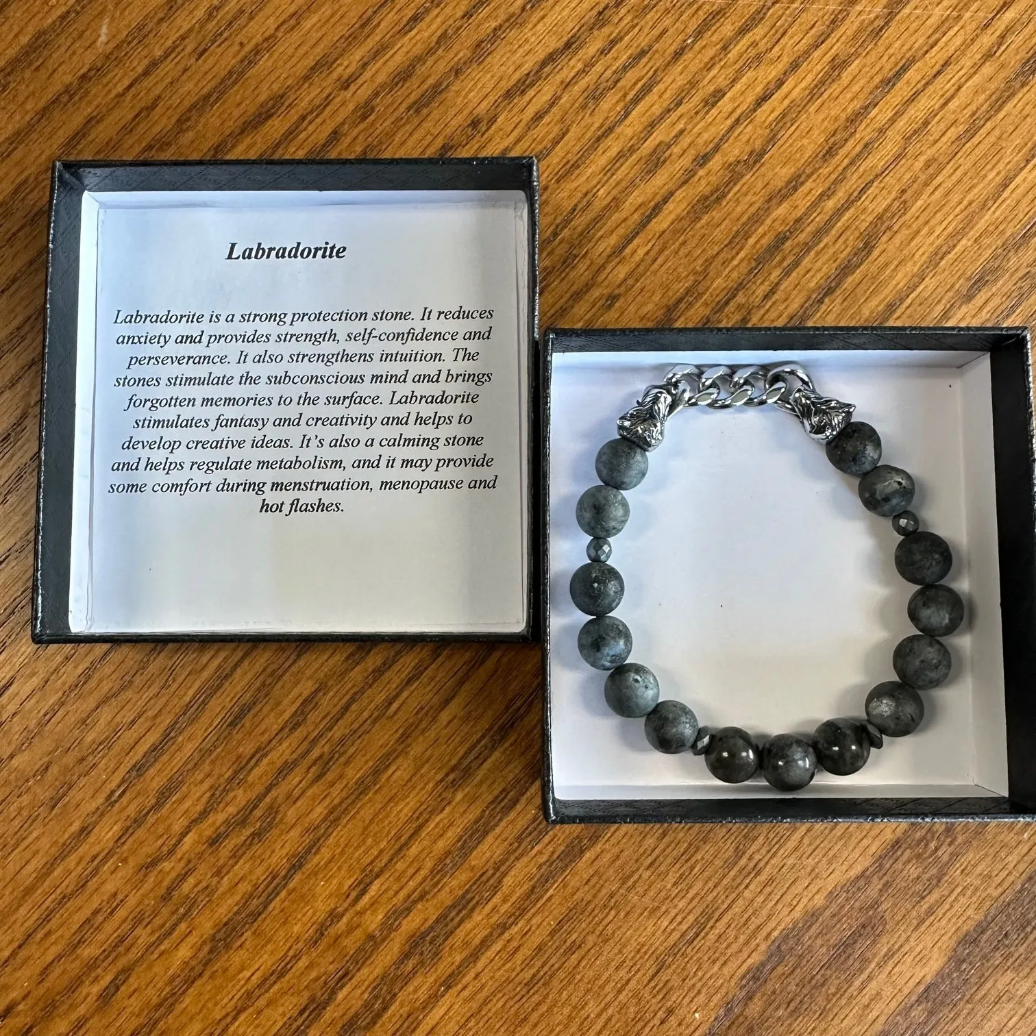 Bracelet - Labradite Wolf