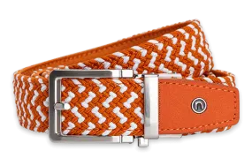 Braided Burnt Orange & White, 1 3/8 Strap, Golf Belt