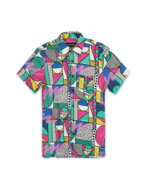 Compose Allover Geometric Print Short Sleeve Shirt