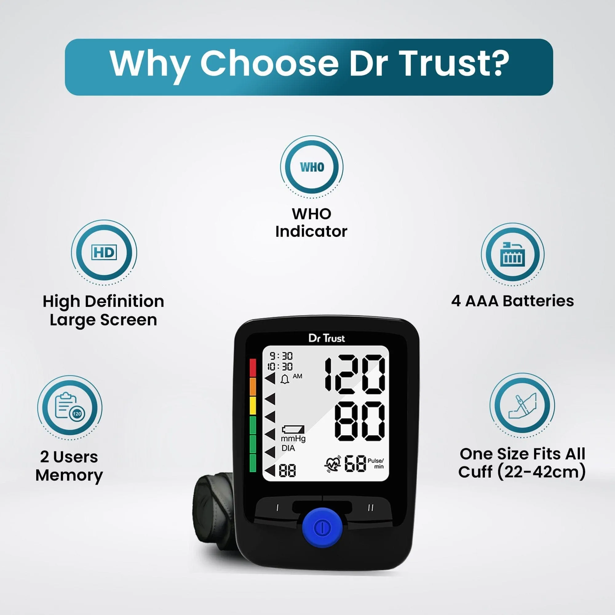 Dr Trust USA Blood Pressure Monitor (Arm type) BP Monitor 120