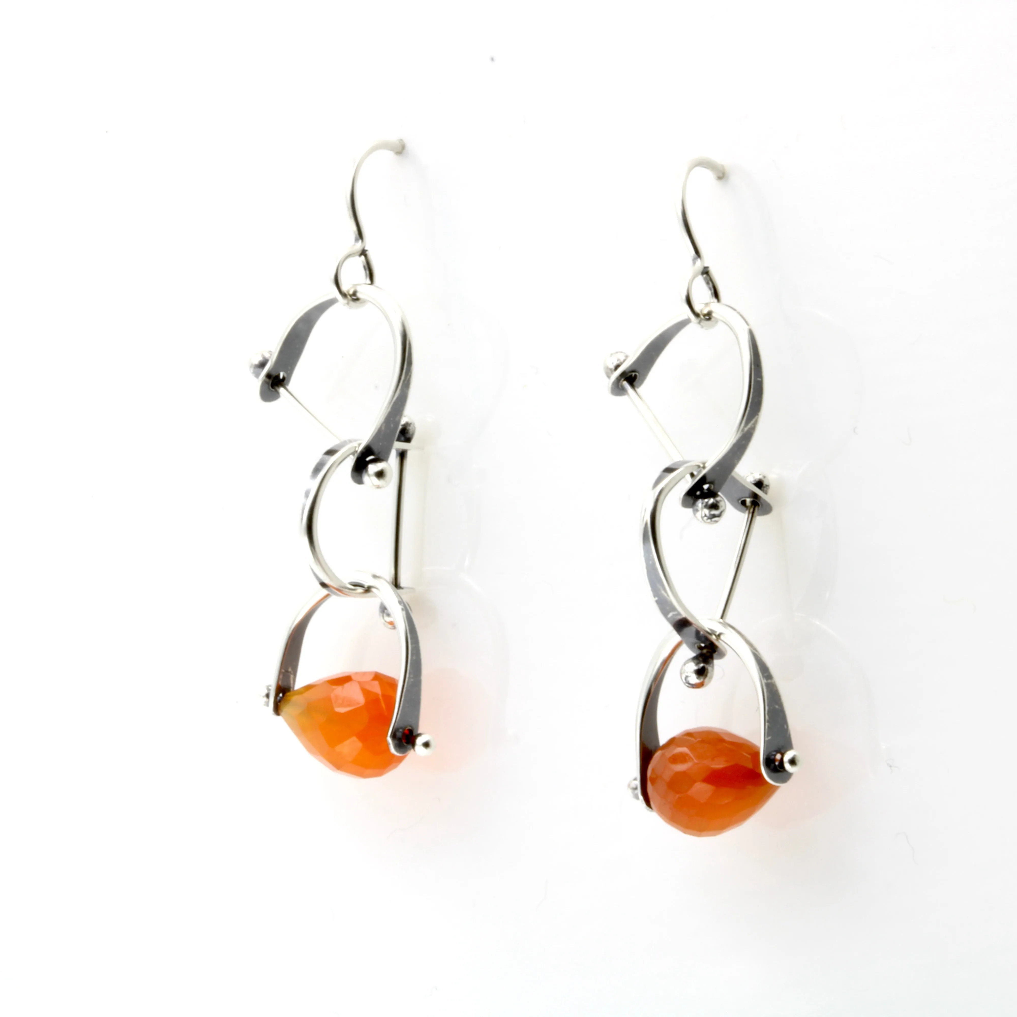 Forged Carnelian Earrings