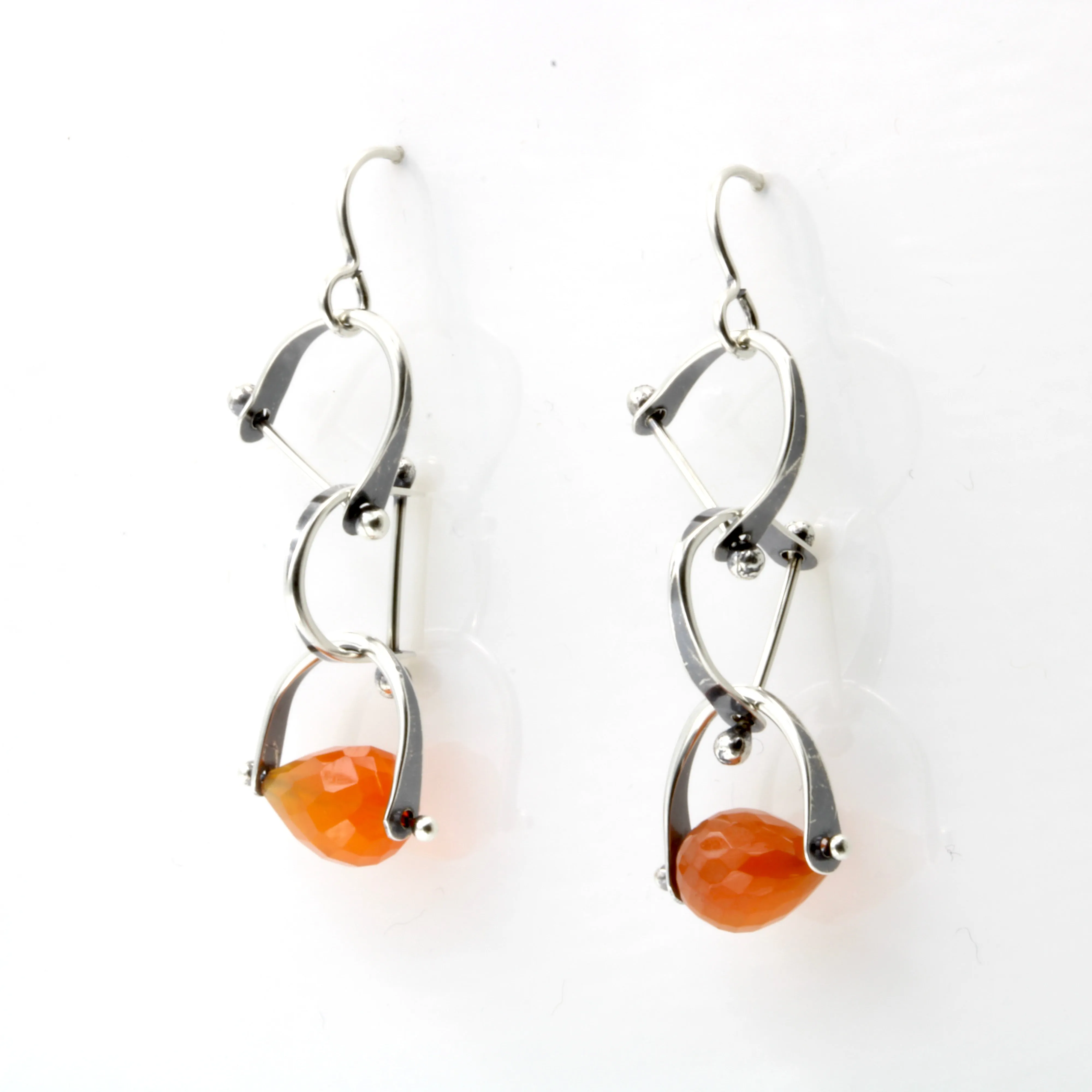 Forged Carnelian Earrings