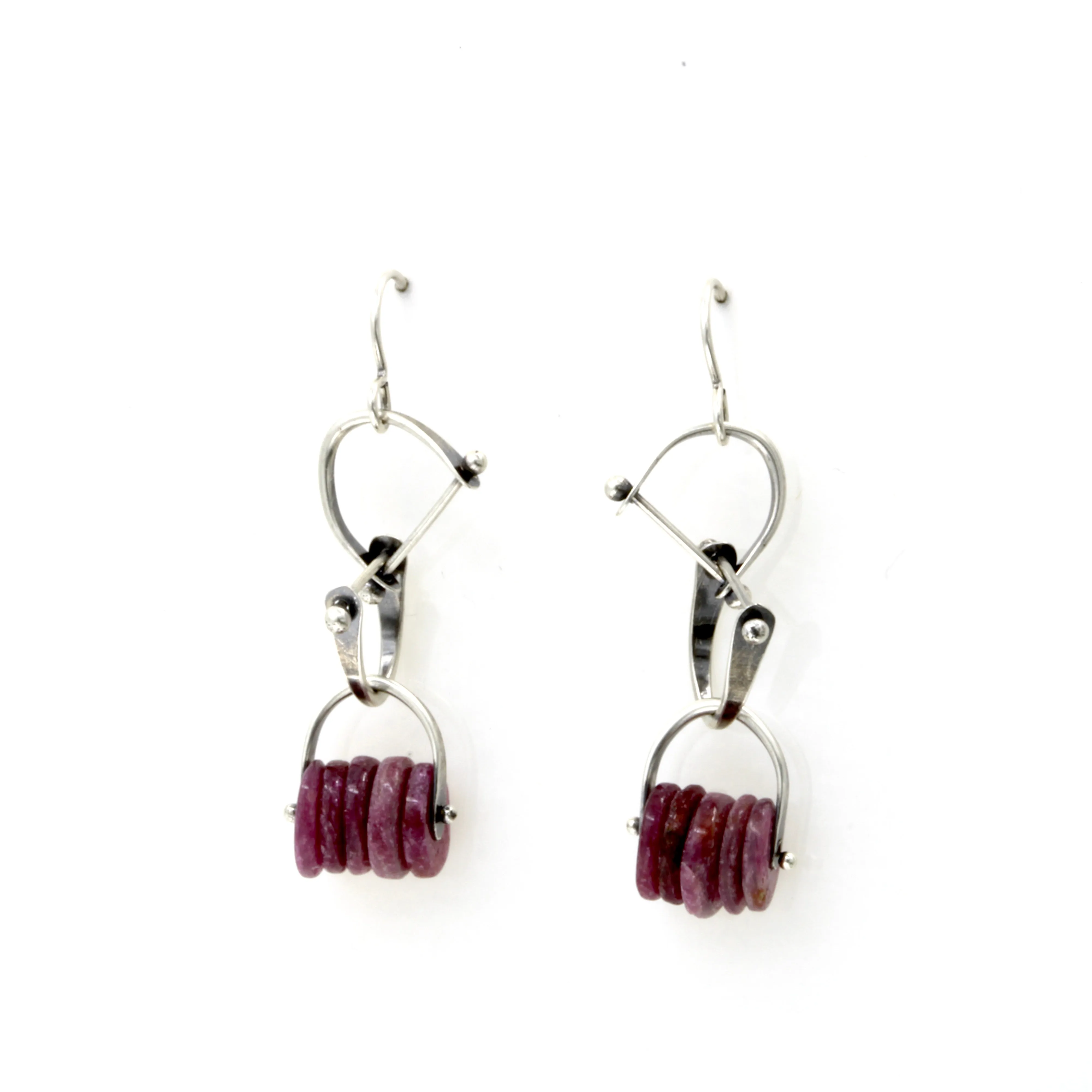 Forged Ruby Earrings