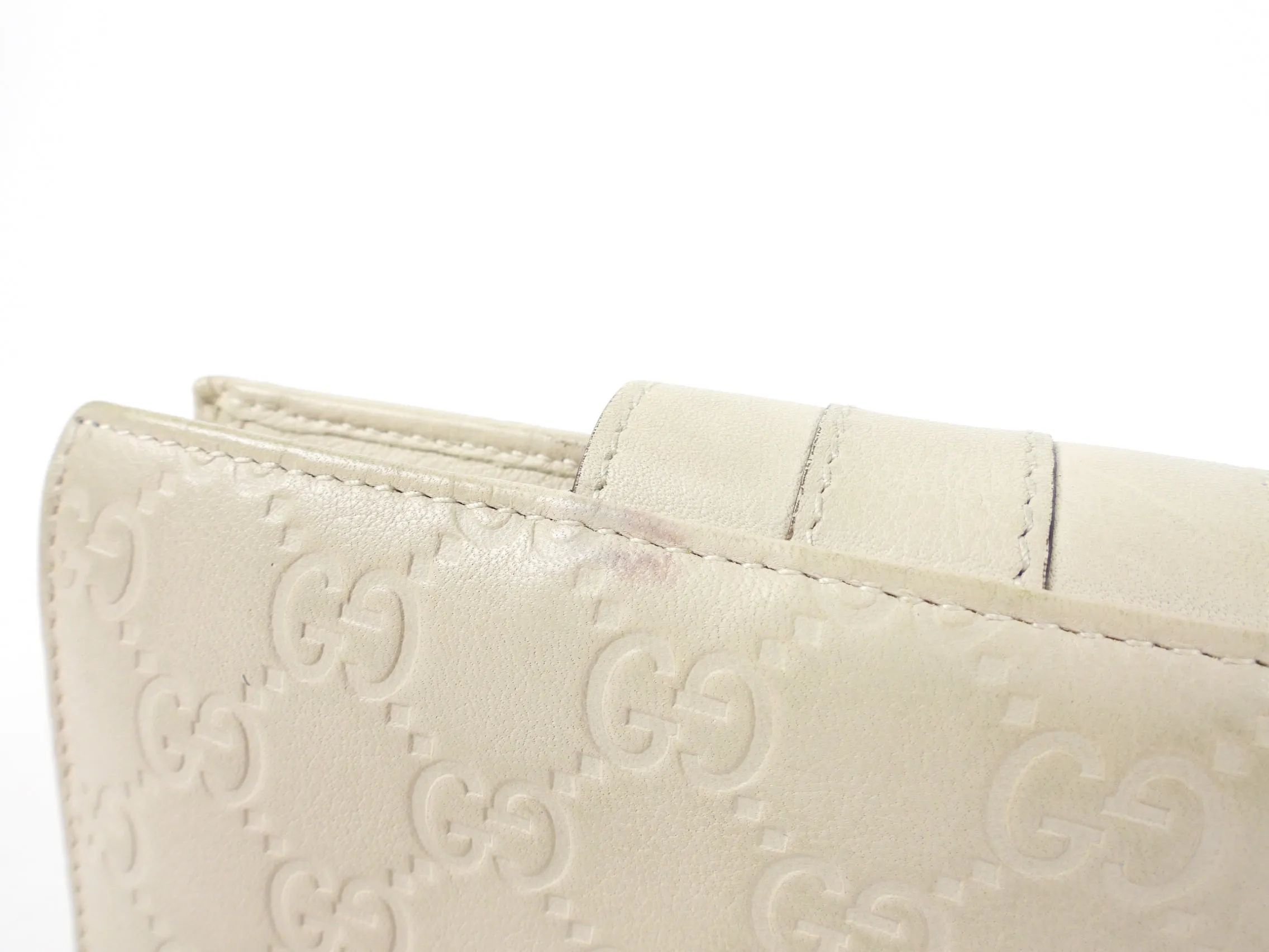 Gucci Ivory Supreme Leather Long Wallet