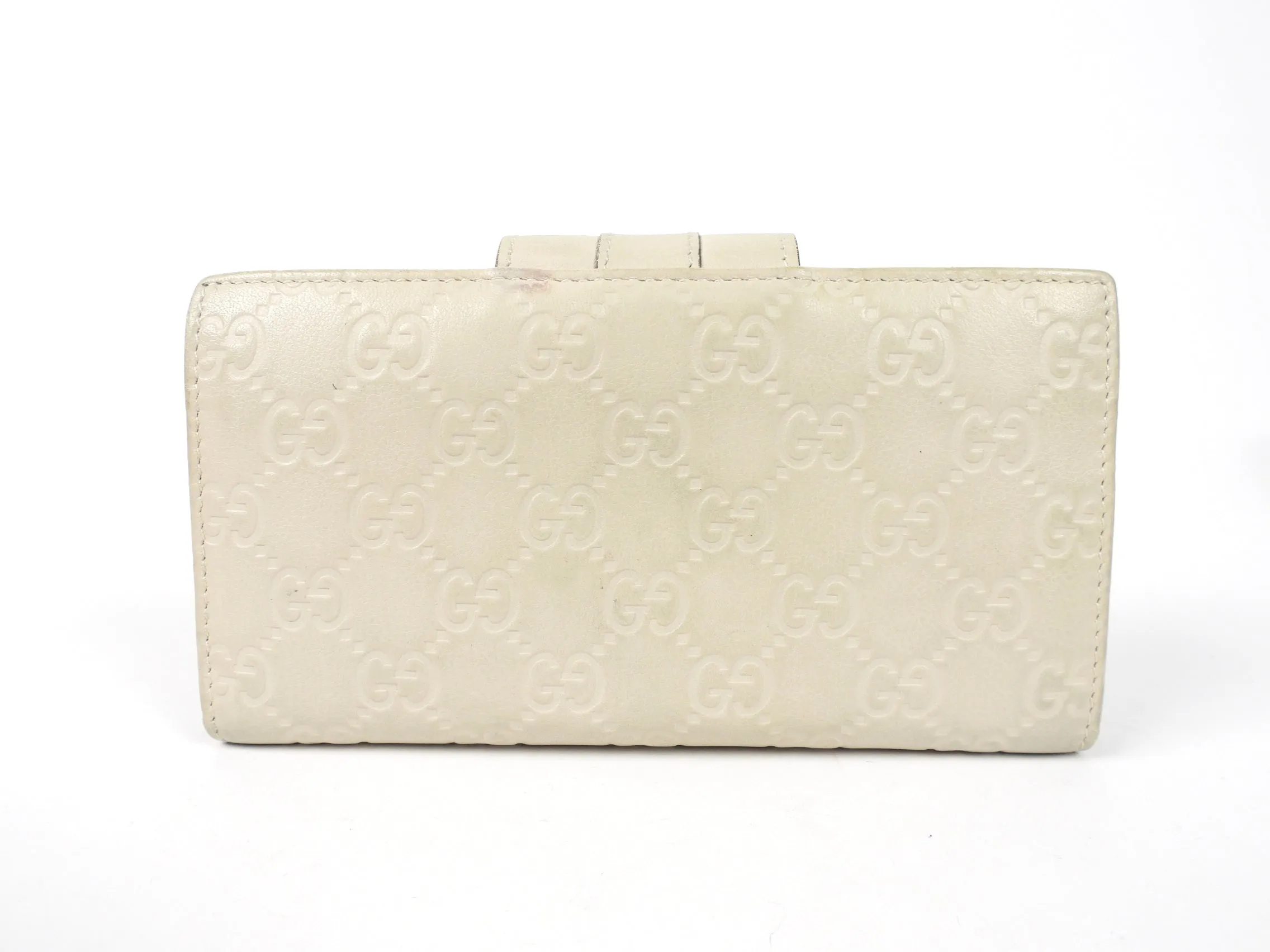 Gucci Ivory Supreme Leather Long Wallet