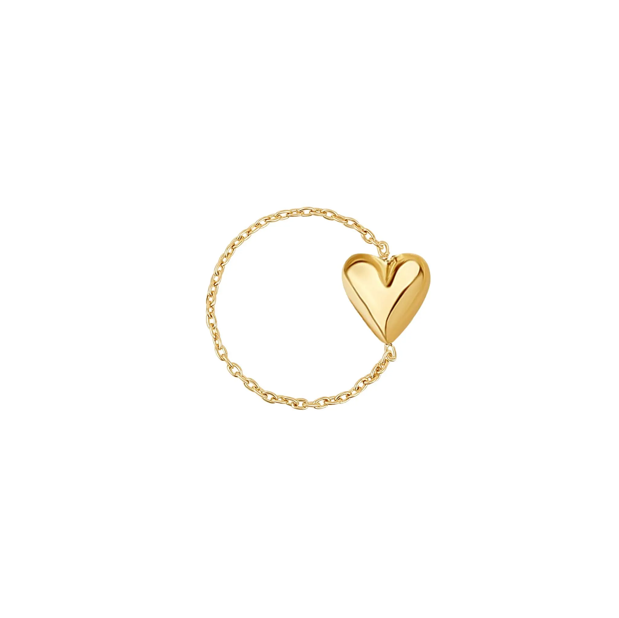 Helium Heart Chain Ring