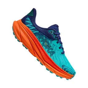 HOKA Women's Challenger 7 Trail Running Shoes - Ceramic/Vibrant Orange