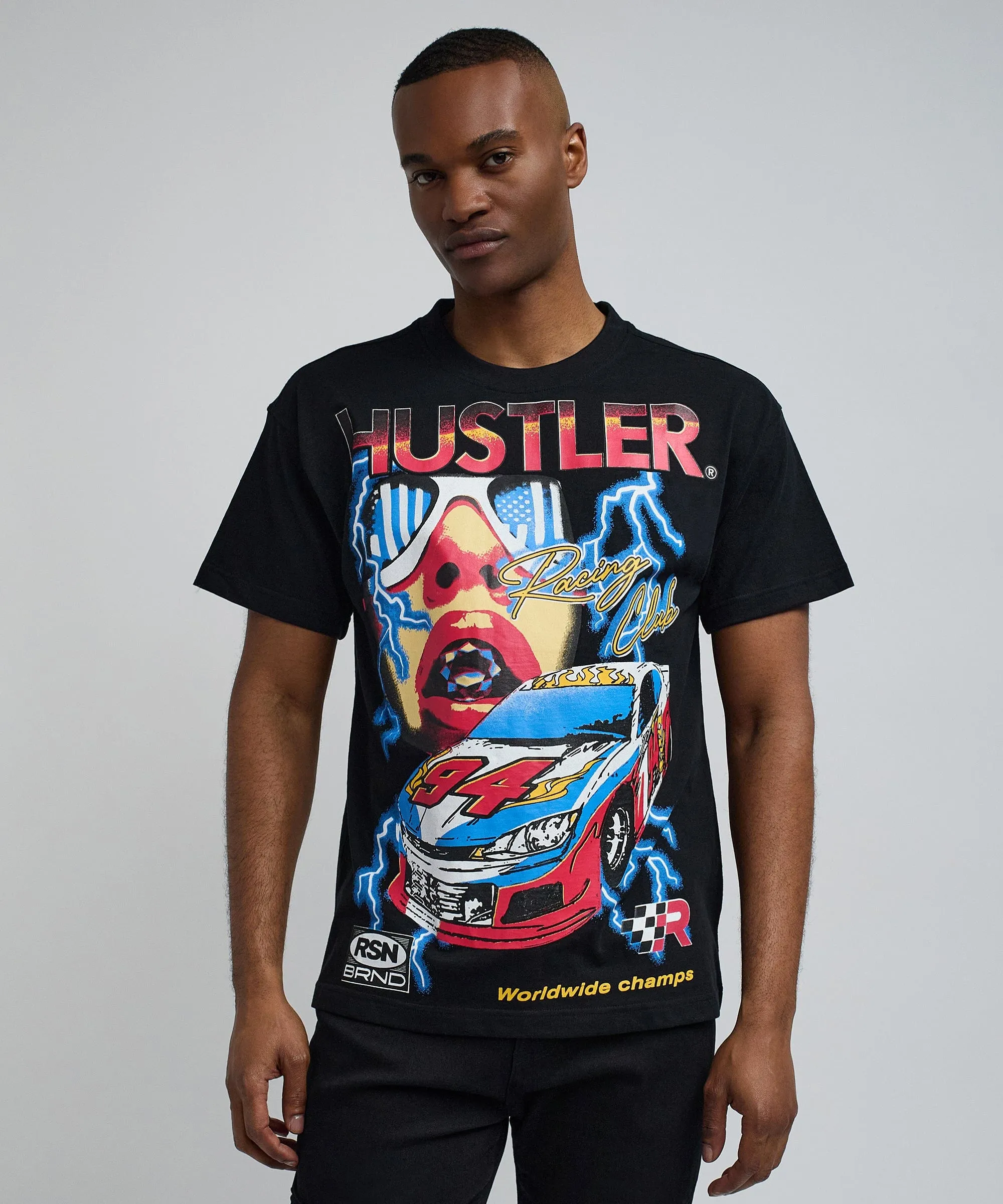 Hustler Racing Short Sleeve Graphic Tee - Black