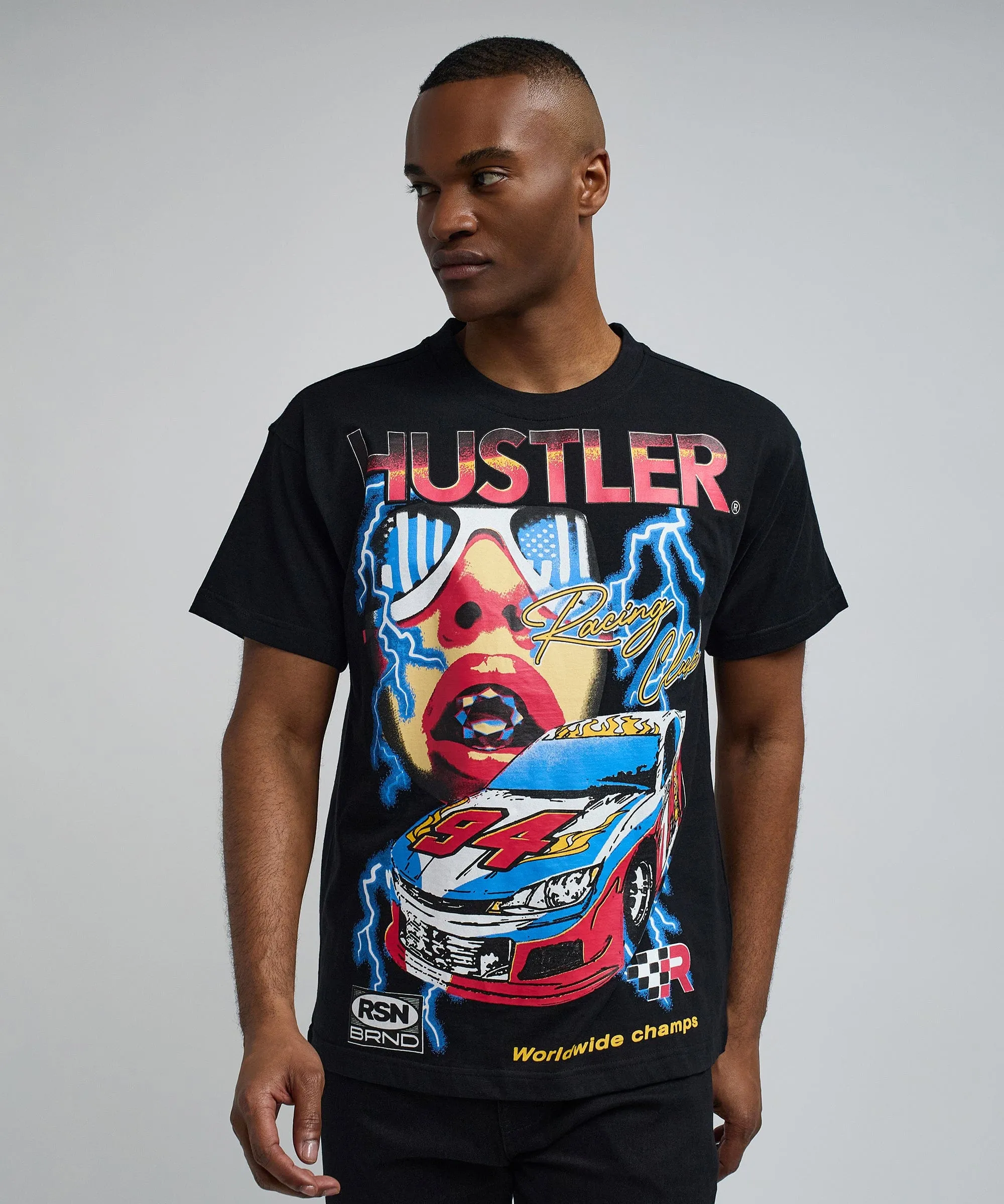 Hustler Racing Short Sleeve Graphic Tee - Black