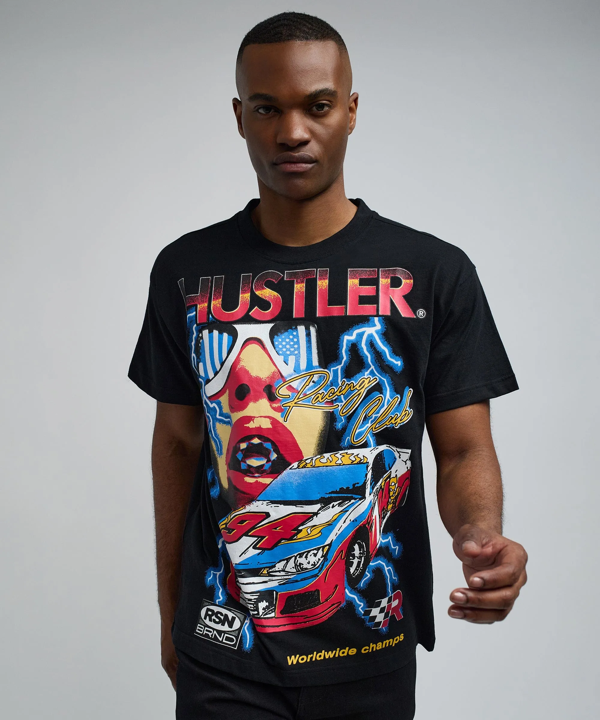 Hustler Racing Short Sleeve Graphic Tee - Black