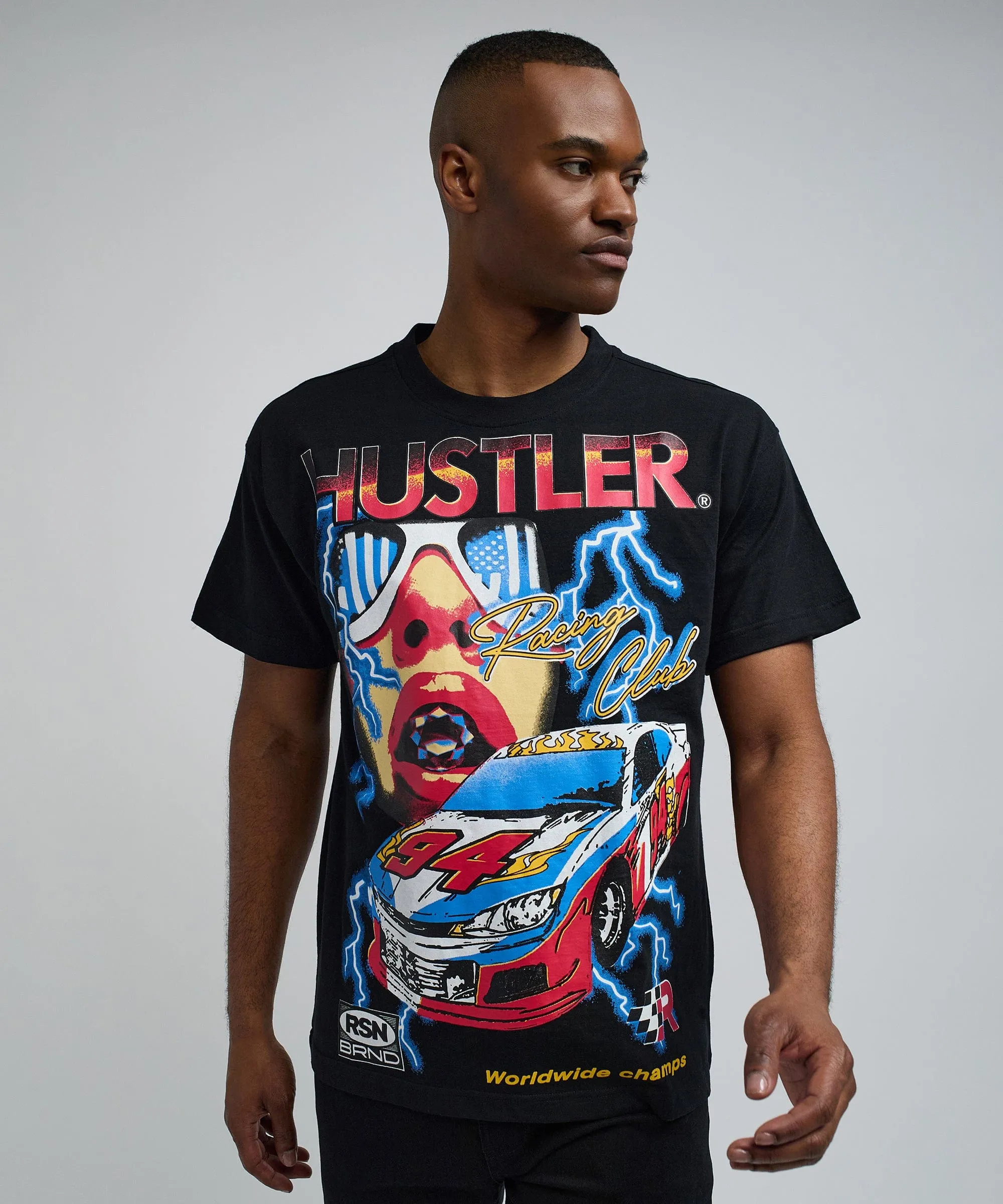 Hustler Racing Short Sleeve Graphic Tee - Black