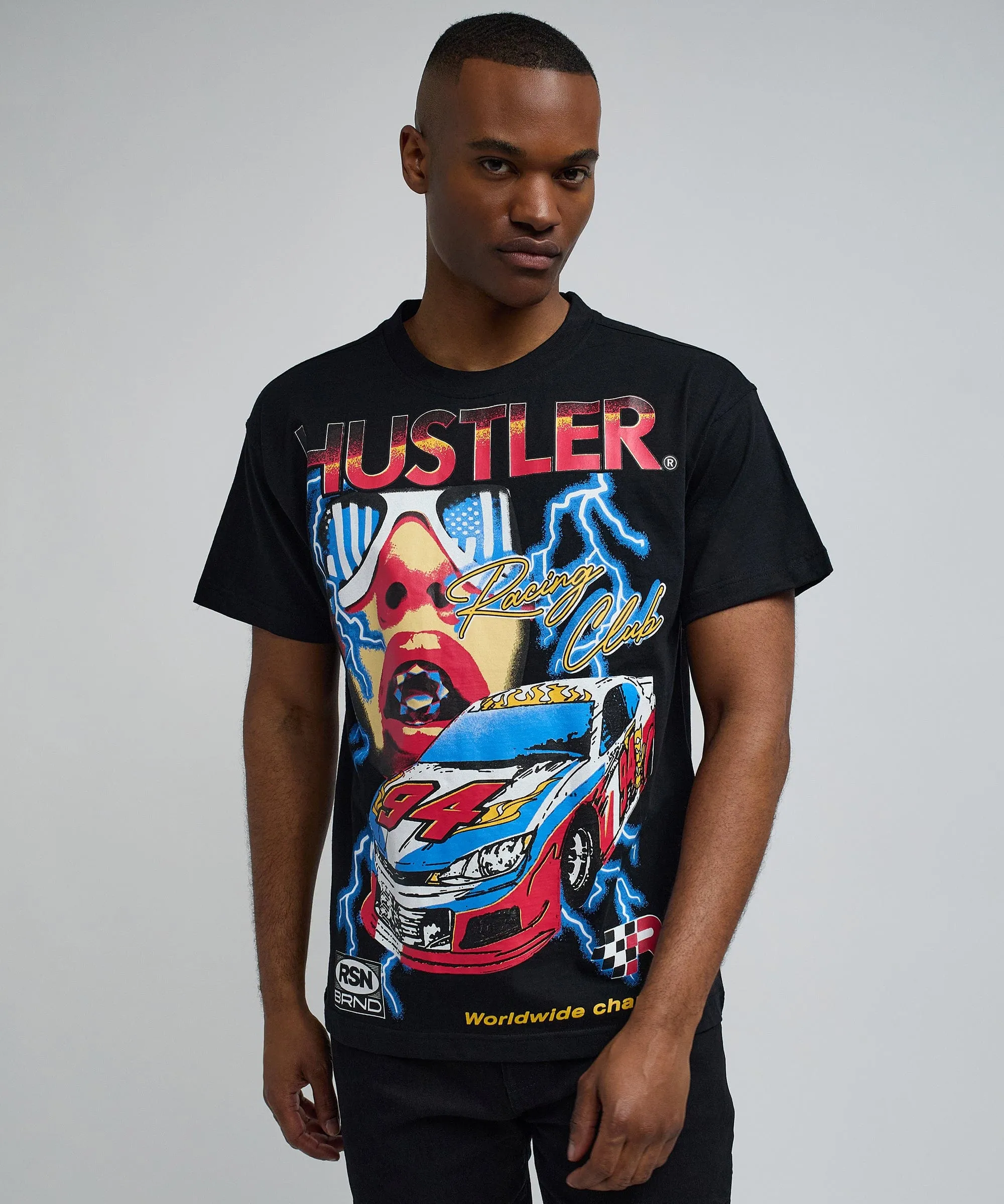 Hustler Racing Short Sleeve Graphic Tee - Black