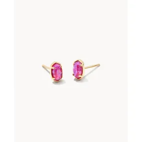 Kendra Scott Emilie Gold Stud Earrings in Plum Kyocera Opal