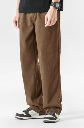 Mud Brown Baggy Fit Straight Leg Jeans