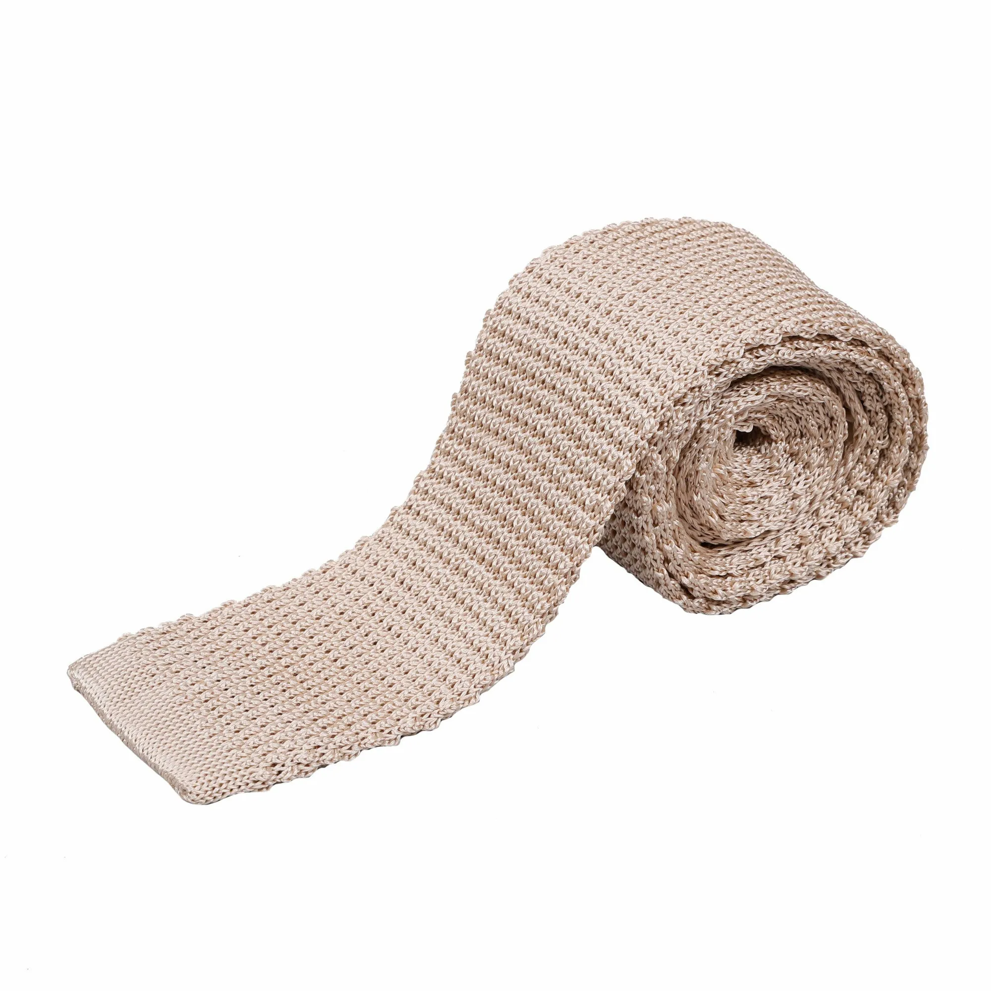 Officers & WO1-Service Dress- Silk Knitted Tie - Light Beige