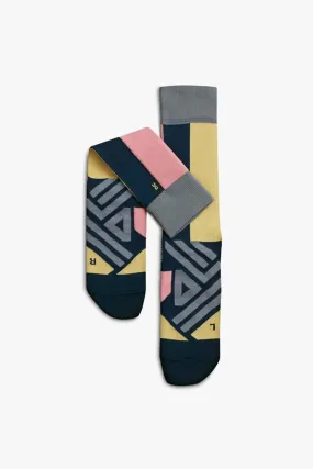 ON | Men's High Sock in Navy/Dustrose