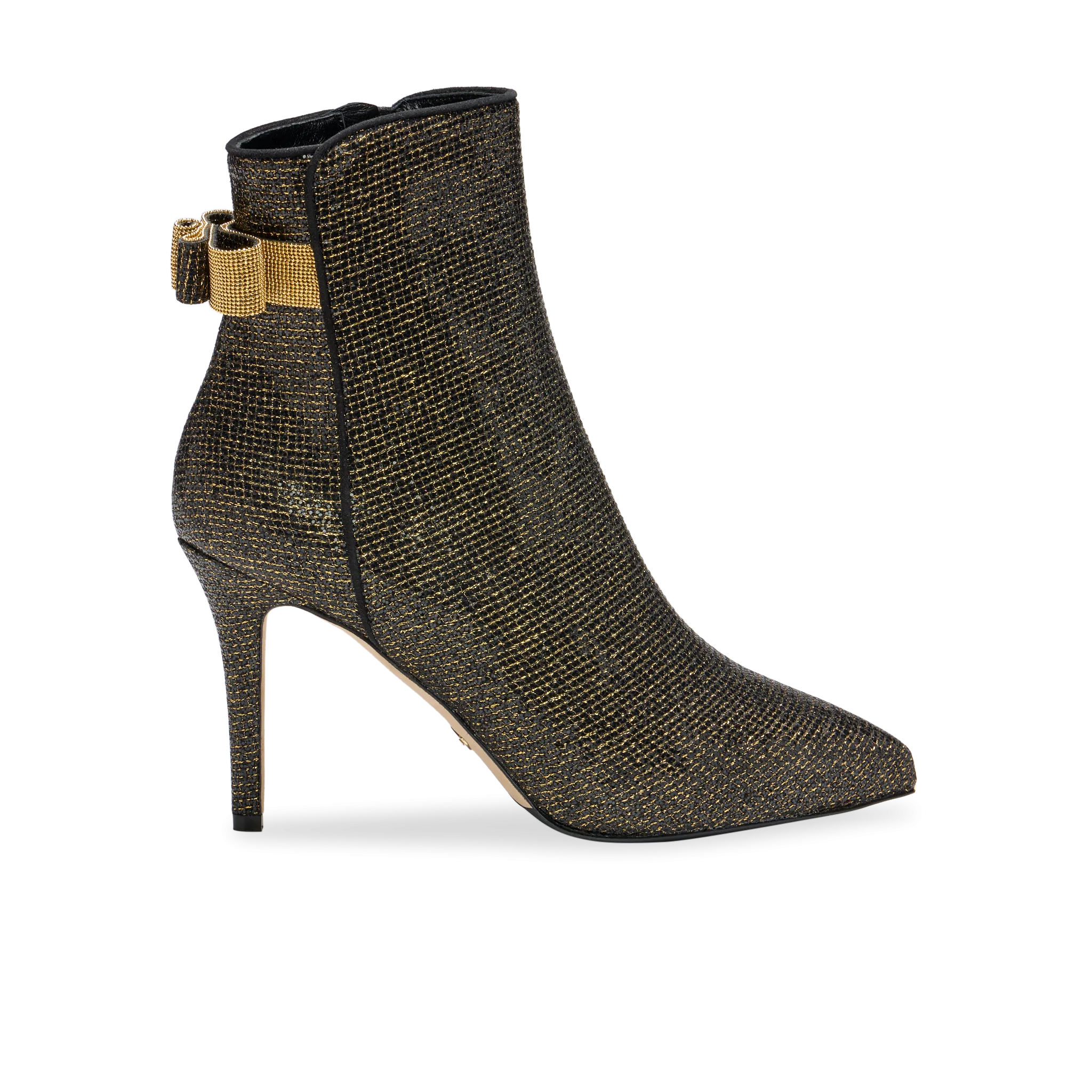 Perfect Gold Bow Dress Bootie 90