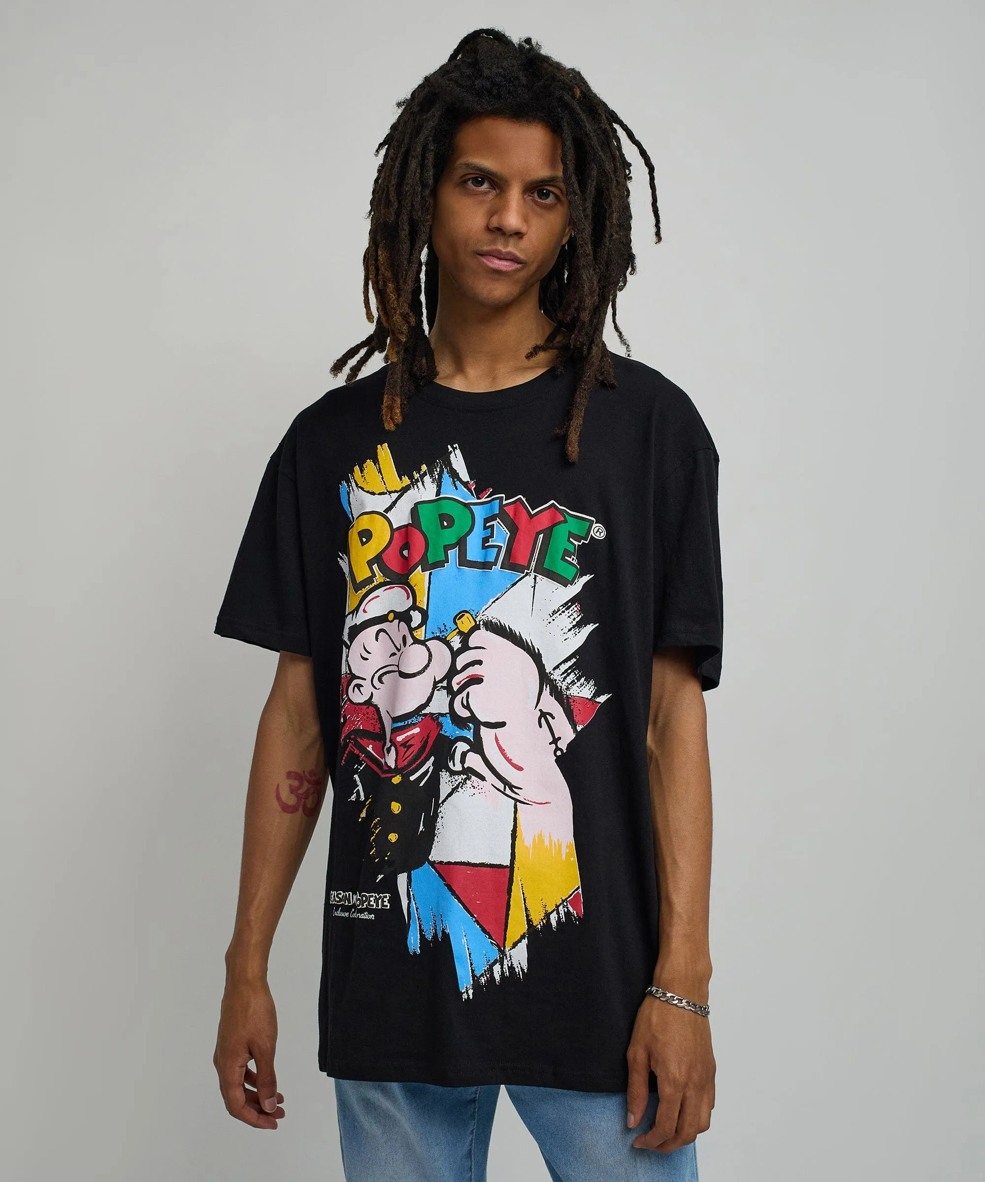 Popeye Retro Short Sleeve Tee - Black