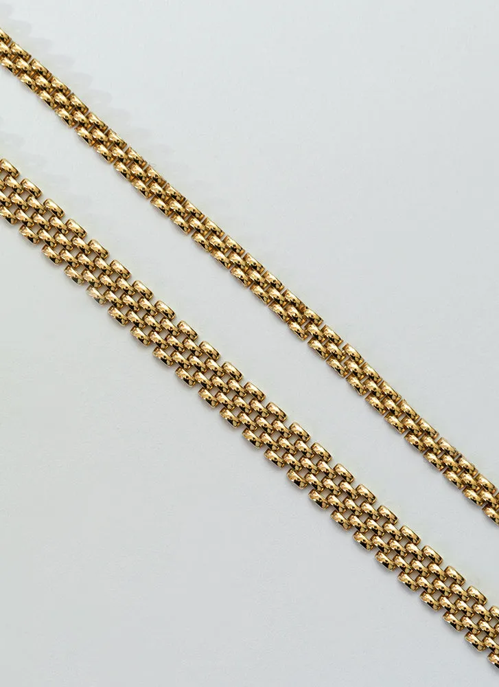 Sady rolex 5mm chain bracelet 14k gold