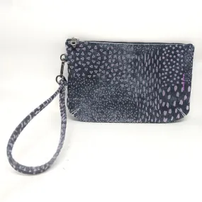 SALE! Small Flock Wristlet Pouch in Denim by Tracey Tanner