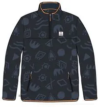 Set Off Recycled Polar 1/4 Zip Fleece - Abstract Deep Navy