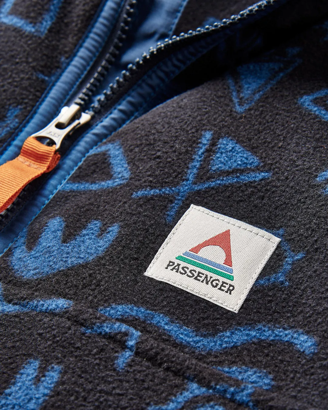 Set Off Recycled Polar 1/4 Zip Fleece - Abstract Deep Navy