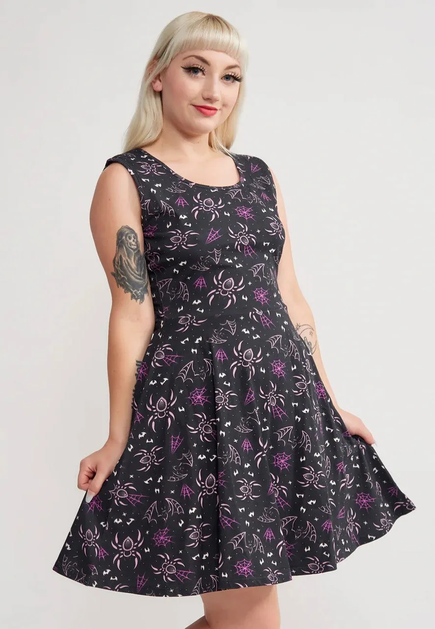 Sourpuss Clothing - Creepy Crawly Sleeveless - Dress