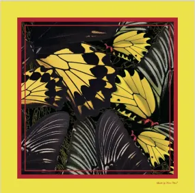 SPARKLE BY KAREN CHAN x Fung Yuen Butterfly Reserve【GOLDEN BIRDWING】 100% Silk Scarf / Pocket Square