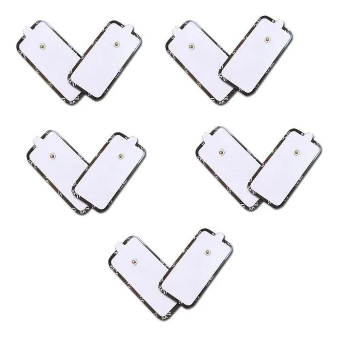 Tech Care TENS Unit Pads XL Extra Large Snap On Sticky Reusable Pads 2 Pairs (4 Pads)