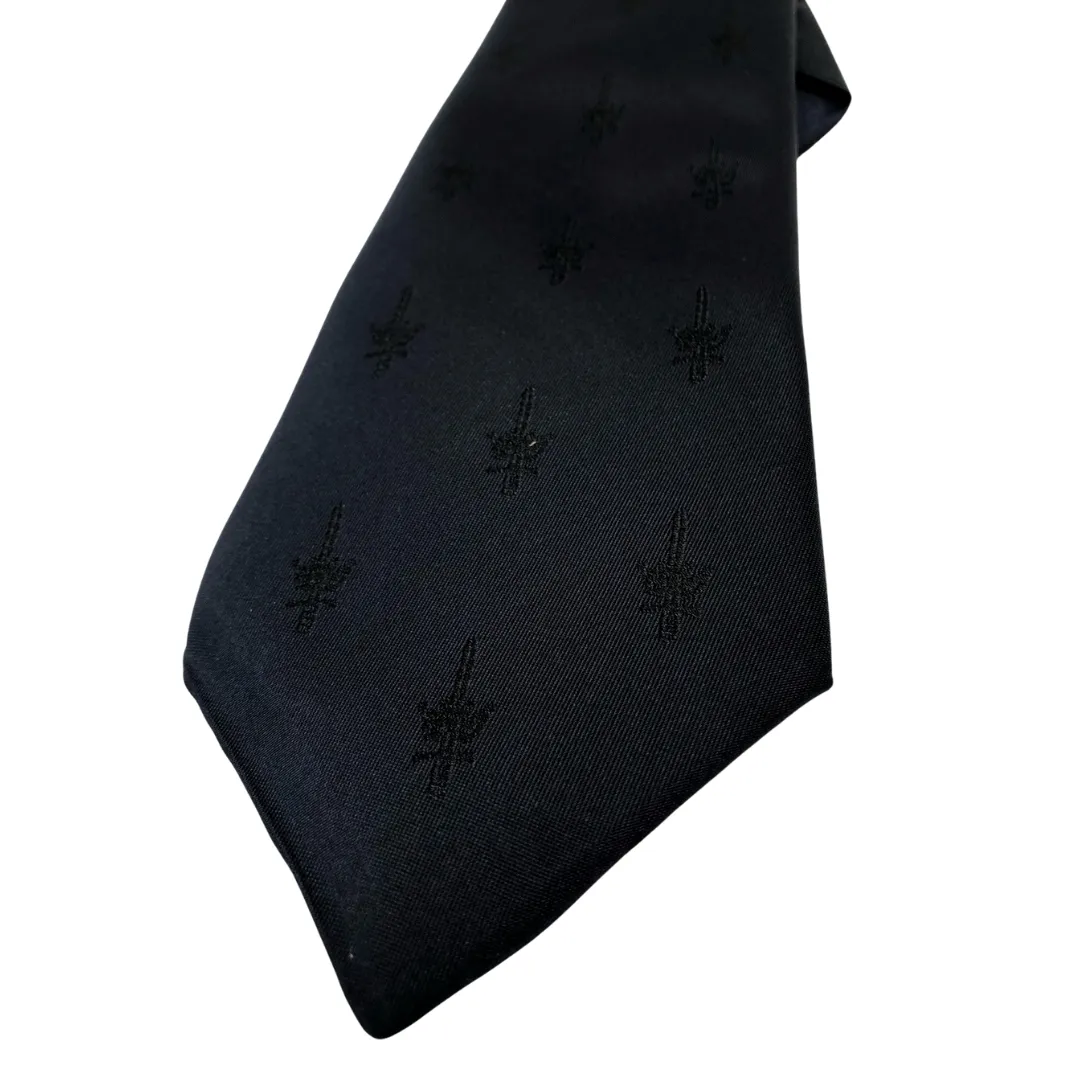 The London District - Silk Tie - Navy with Crest