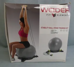 Weider Stability Ball Stand Training Kit - Like New!