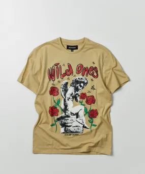 Wild Ones Short Sleeve Graphic Print Tee - Khaki